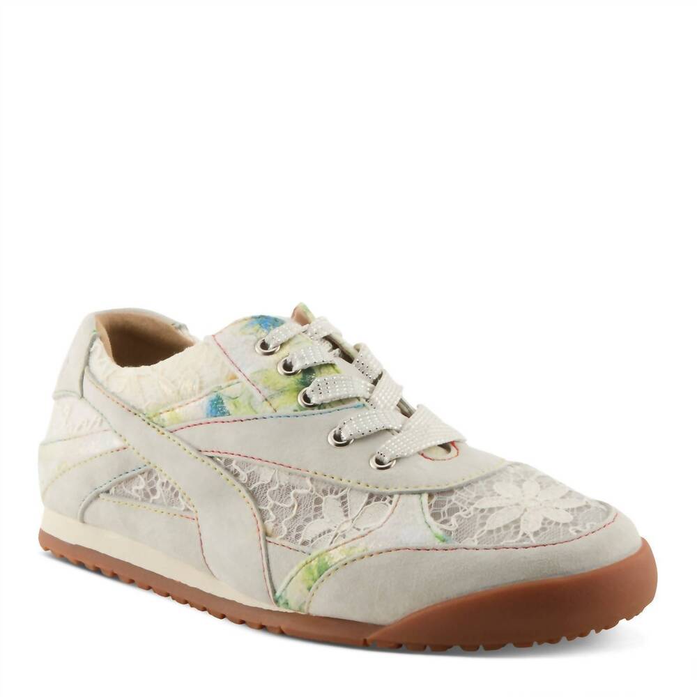 NEW L'ARTISTE women's wavehello sneakers in white